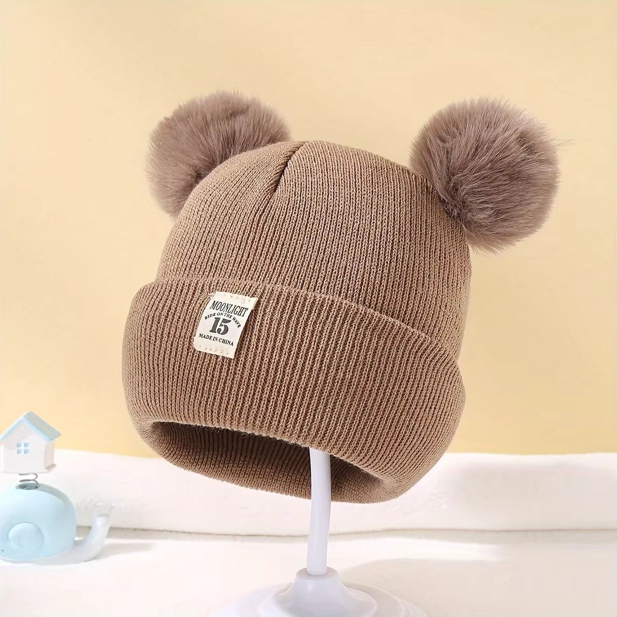 Woollen knitted baby bonnet hat 0-3 yrs
