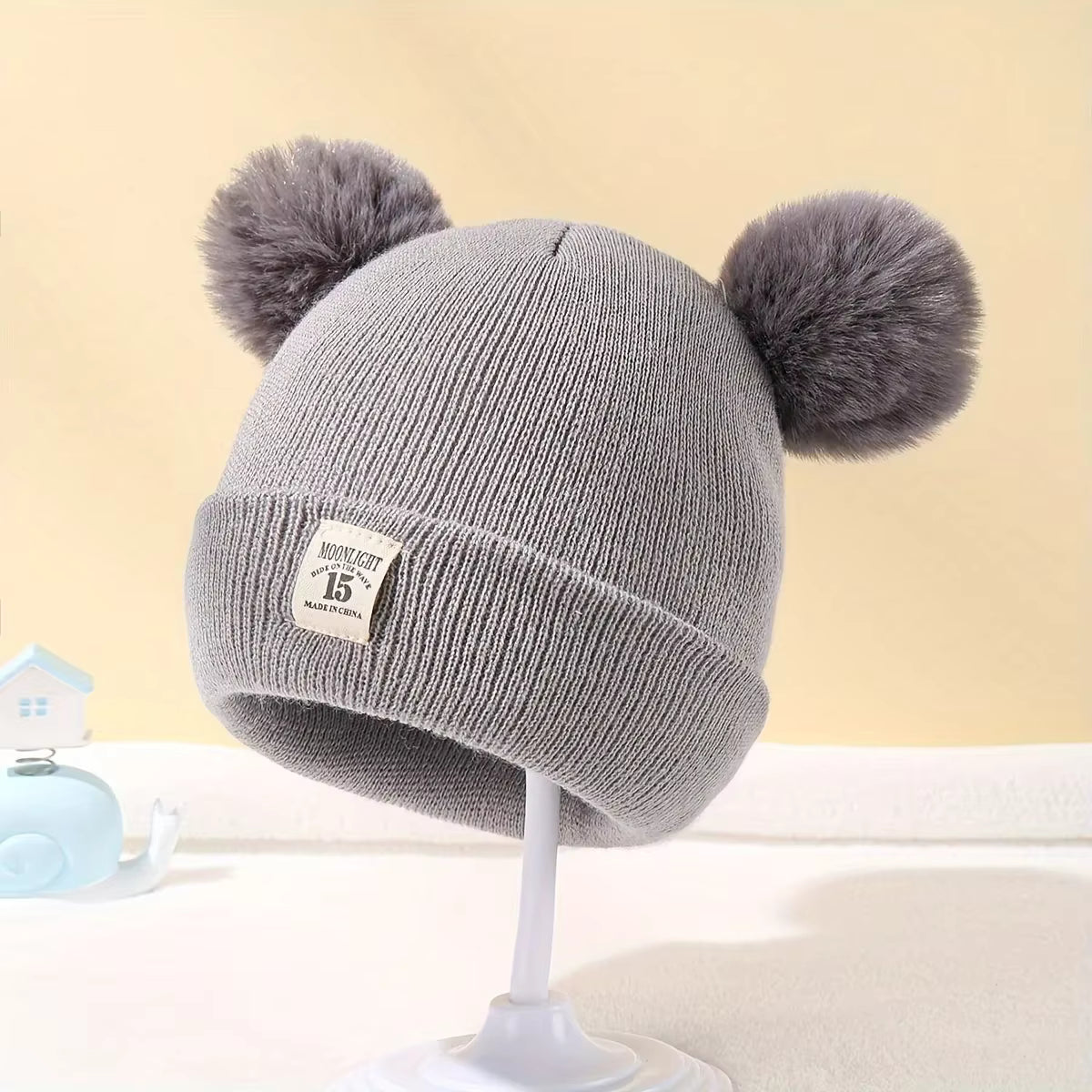 Woollen knitted baby bonnet hat 0-3 yrs
